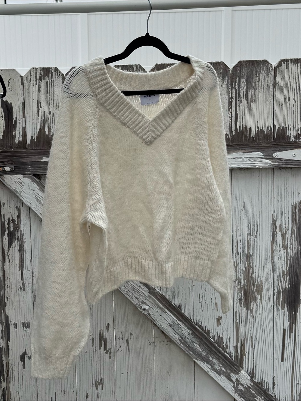Cozy Cream V-Neck Women's Sweater